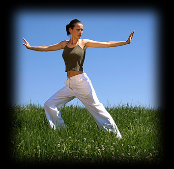 Woman doing a Yoga Stretch